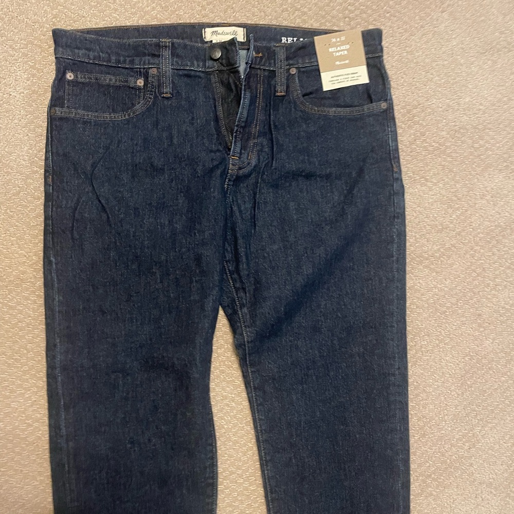 NWT Madewell Relaxed Taper Jeans